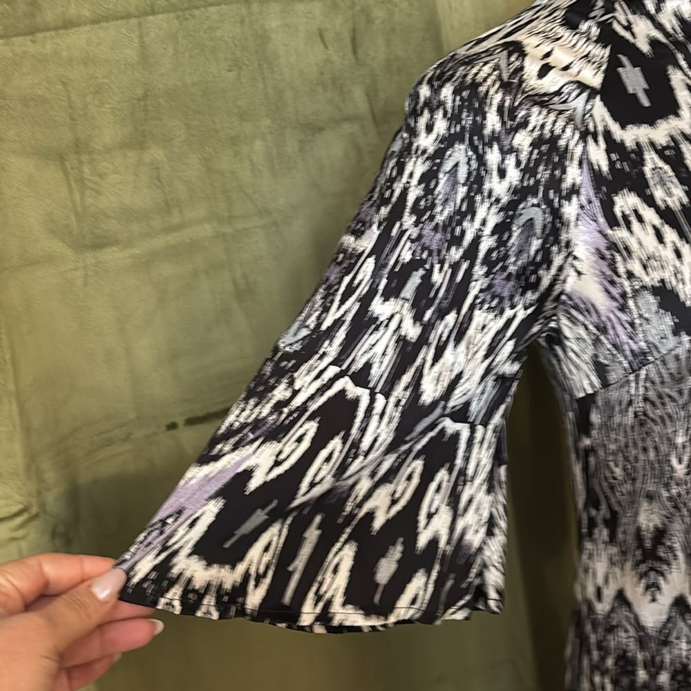Marciano mock neck silk tunic top, XS - Picture 4 of 8